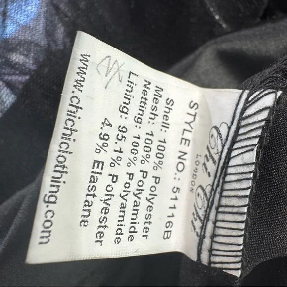 Black & Nude Dress Frilled Cocktail Party ModCloth Whimsigoth Chi Chi London 8 - Picture 16 of 16